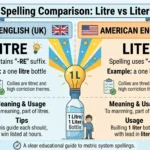 litre or liter